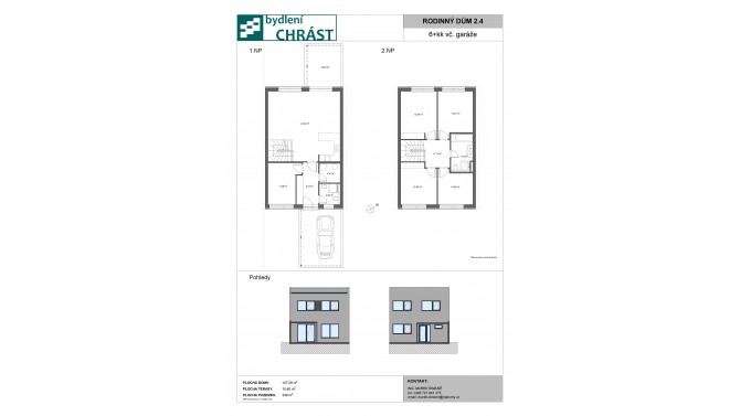 Chrást 3 - RD2.4 - 6+KK vč. GAR. STÁNÍ