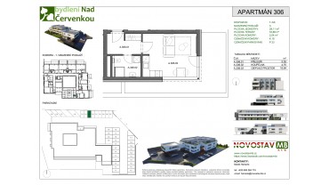 A 306 - 1+KK 29 m2 + terasa 19 m2Číslo bytu A210