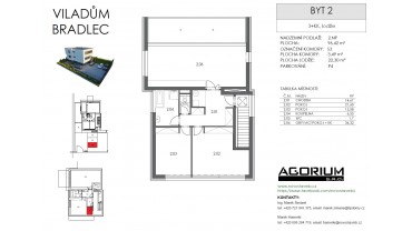 3+KK, 96,42 m2 + 22,30 m2 lodžie